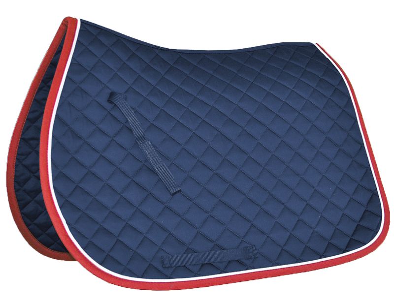 Mark Todd Piped Saddlecloths (Navy/Red/White, Pony)